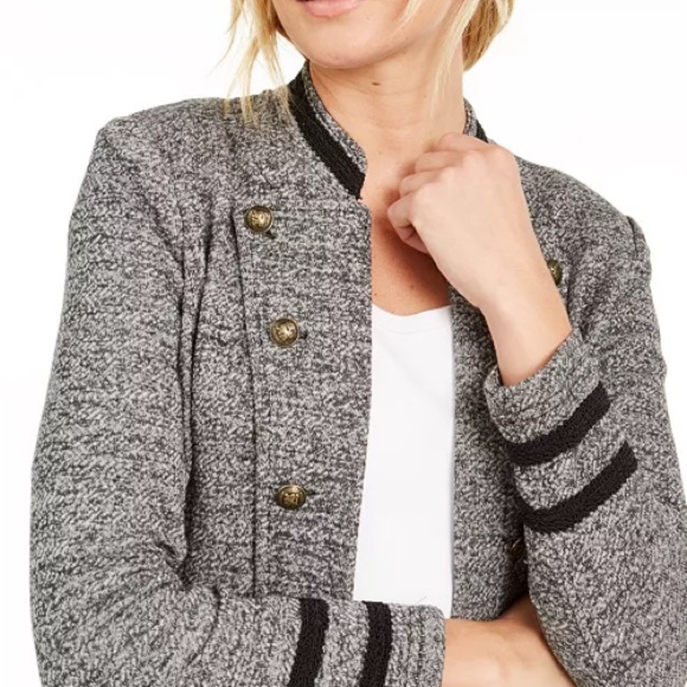 NWT Tommy Hilfiger Women's Military Band Jacket Knit Blazer size XL - Picture 9 of 9